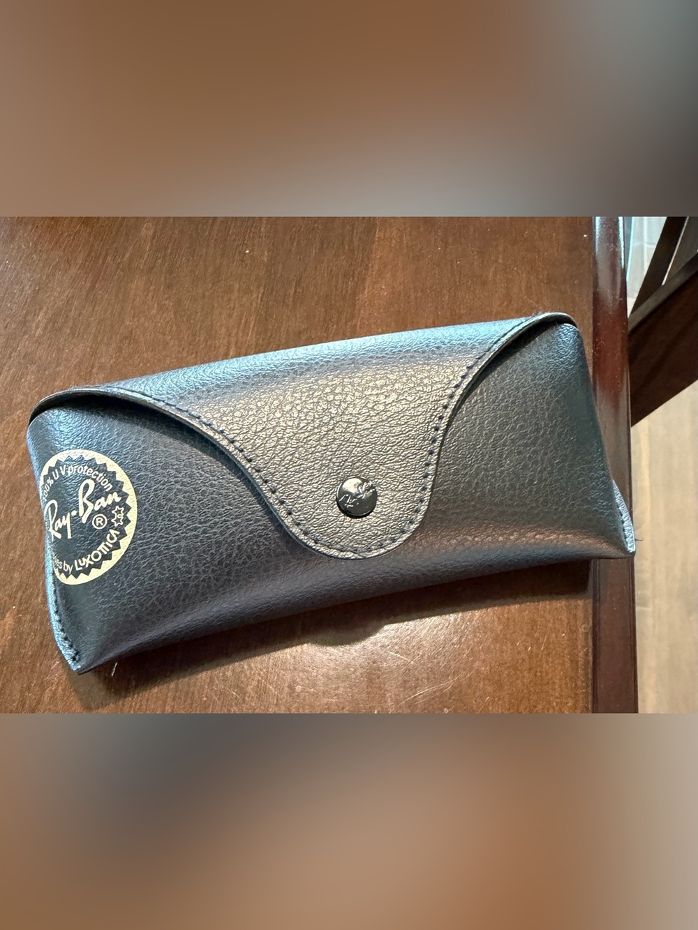 Ray-Ban Black Textured Leather Sunglasses Case